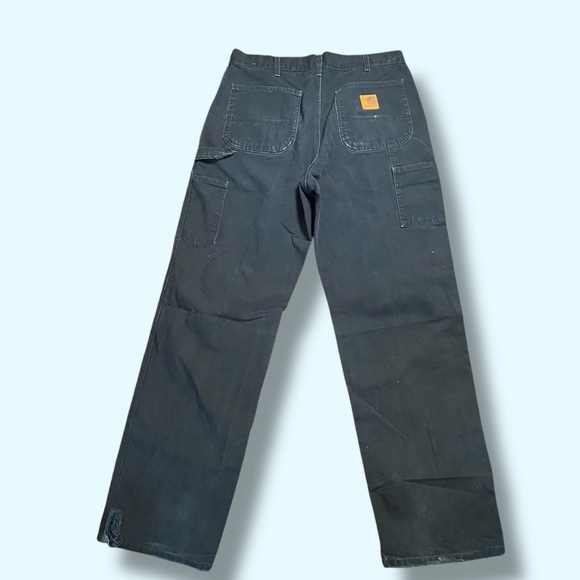 Carhartt Other - Vintage y2k Carhartt B11 BLK Black carpenter loose fit duck canvas work pants